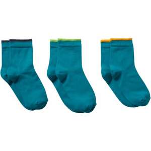 Kinder Socken mit Sortierrand, 3er-Pack Türkis