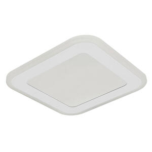 Globo Led-Deckenleuchte, Opal, Weiß, Metall, Kunststoff, quadratisch,quadratisch, 23x4 cm, Lampen & Leuchten, Leuchtenserien