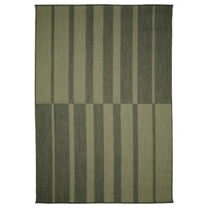 KANTSTOLPE  Teppich flach gewebt, drinnen/drau, grün 200x300 cm