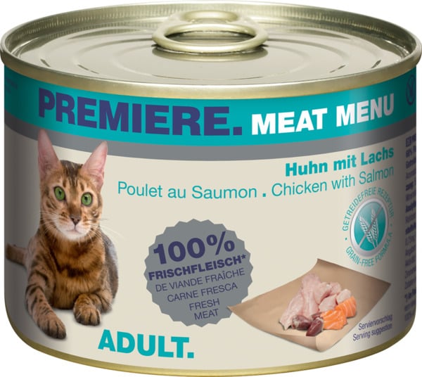 Bild 1 von PREMIERE Meat Menu Adult Huhn mit Lachs 6x200 g