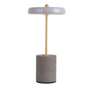 Näve Akku-Tischleuchte Seta, Grau, Gold, Metall, G, 30 cm, Lampen & Leuchten, Leuchtenserien