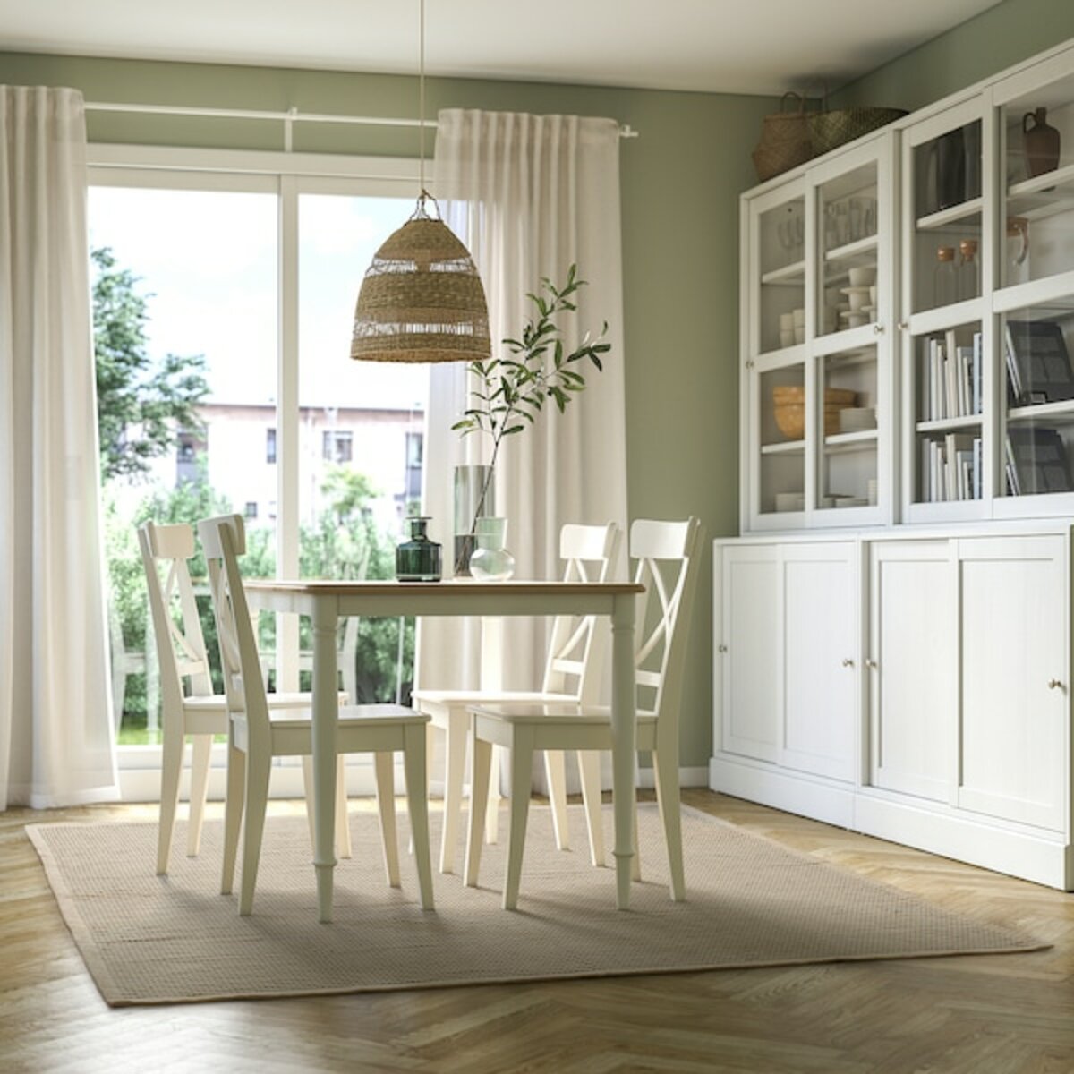 Bild 4 von STARREKLINTE  Teppich flach gewebt, natur/schwarz 185x280 cm