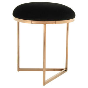Mid.you Hocker, Schwarz, Textil, rund, 49 cm, Wohnzimmer, Hocker, Sitzhocker