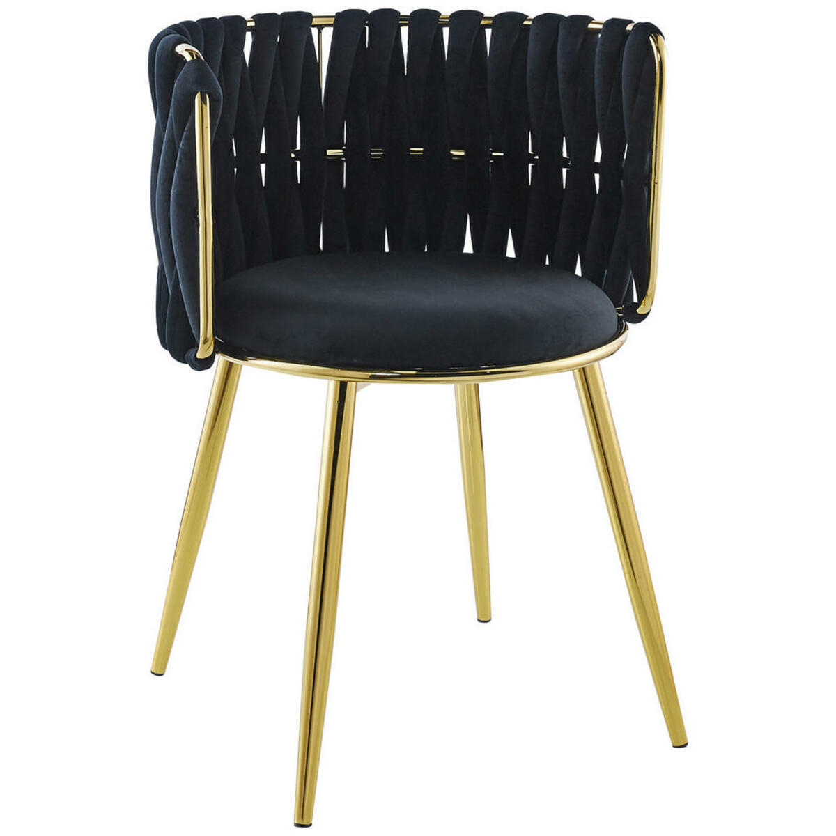 Bild 1 von Mid.you Armlehnstuhl-Set, Schwarz, Textil, Rundrohr, 57x80x53 cm, Esszimmer, Stühle, Esszimmerstühle, Esszimmerstühle-Set