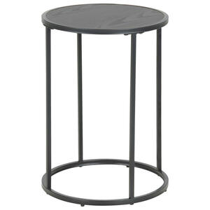 Beistelltisch, Schwarz, Metall, rund, rund, 40x55 cm, einfacher Aufbau, Wohnzimmer, Wohnzimmertische, Beistelltische