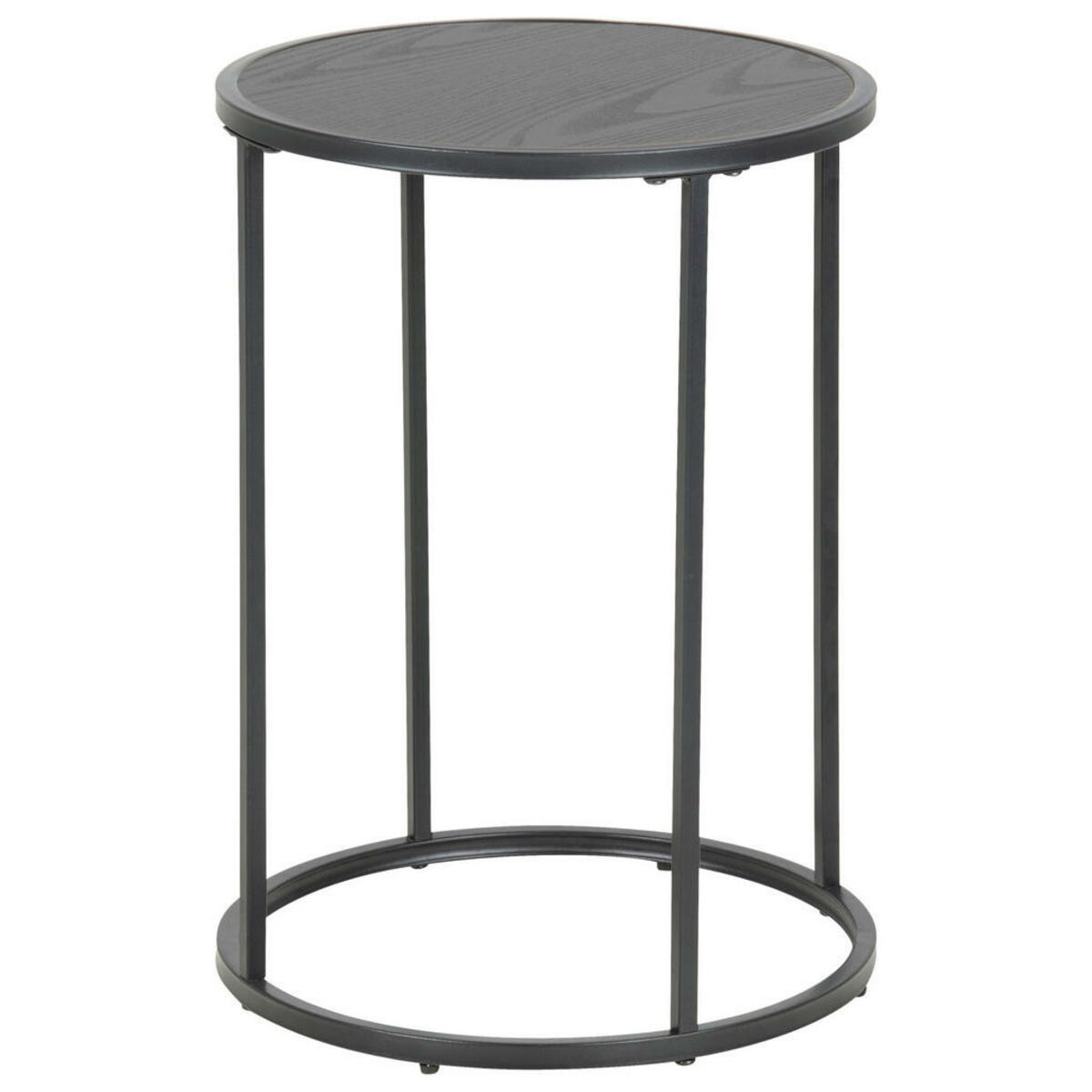Bild 1 von Beistelltisch, Schwarz, Metall, rund, rund, 40x55 cm, einfacher Aufbau, Wohnzimmer, Wohnzimmertische, Beistelltische