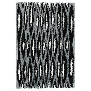 BULLERREMSA  Teppich Langflor, schwarz grau/weiß 133x195 cm