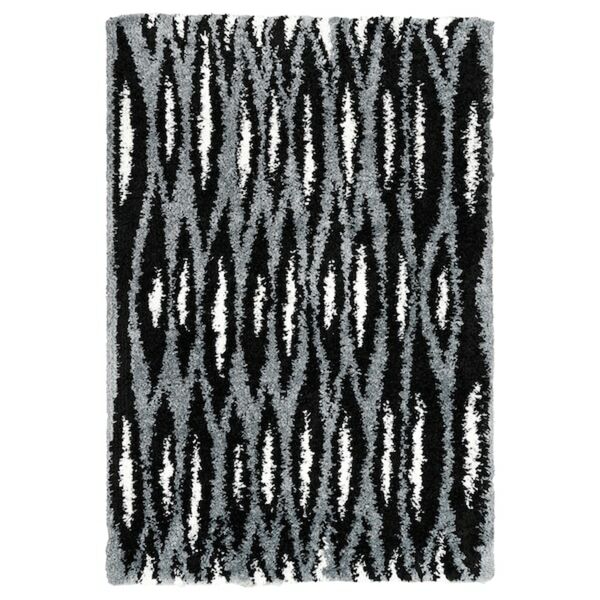 Bild 1 von BULLERREMSA  Teppich Langflor, schwarz grau/weiß 133x195 cm