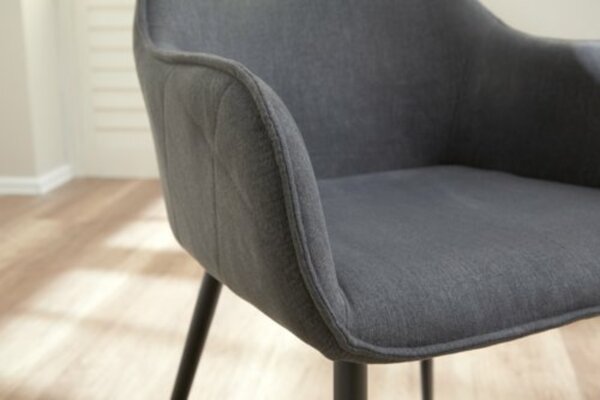 Bild 3 von Esszimmerstuhl SABRO grauer Stoff/schwarz