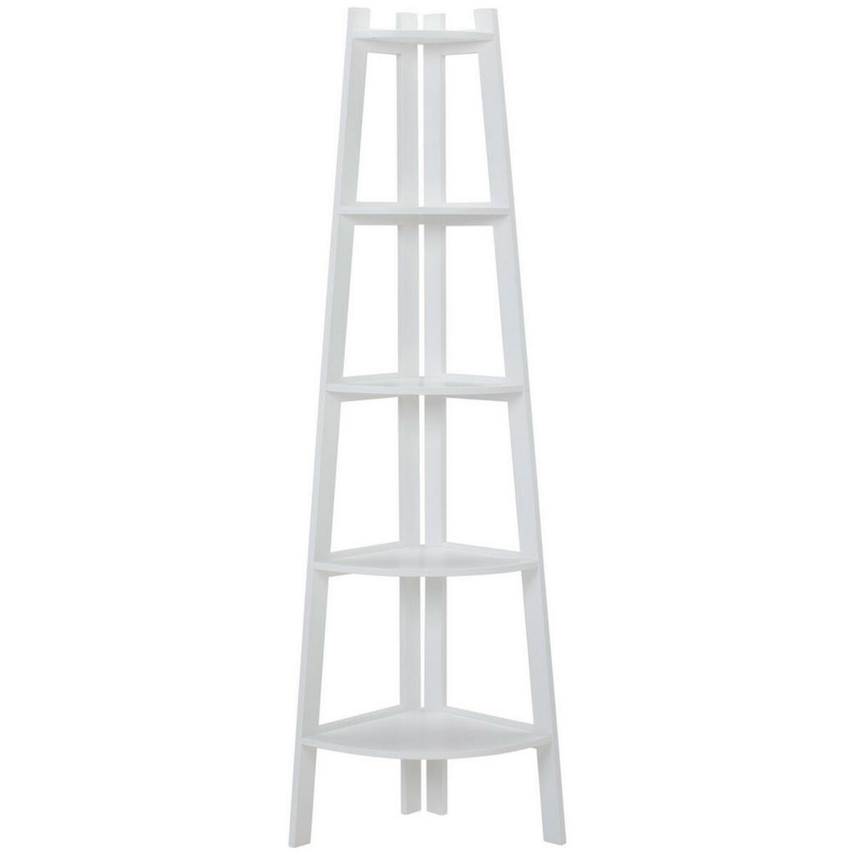 Bild 1 von Carryhome Eckregal, Weiß, Holzwerkstoff, 5 Fächer, 40x180x40 cm, Typenauswahl, stehend, Arbeitszimmer, Büroregale, Bücherregale