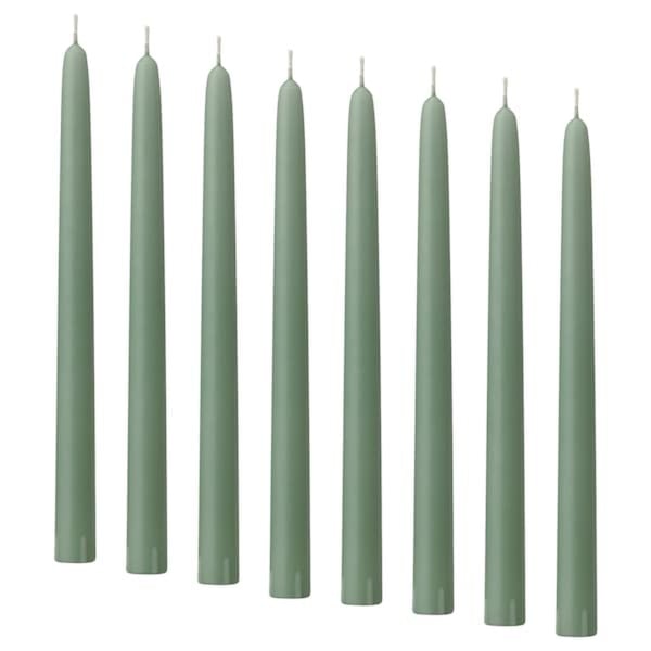 Bild 1 von KLOKHET  Kerze, duftneutral, grün 25 cm