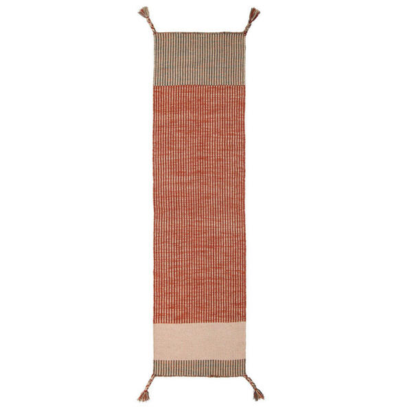 Bild 1 von Läufer Anu, Rost, Textil, Streifen, rechteckig, 60 cm, Reach, AZO-frei, Handmade in India, für Fußbodenheizung geeignet, pflegeleicht, Teppiche & Böden, Teppiche, Teppichläufer