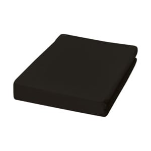 Jersey Spannbetttuch, 140-160 x 200 cm, schwarz