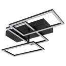 Bild 1 von Globo Led-Deckenleuchte, Opal, Schwarz, Metall, Kunststoff, F, 40.5x9.7 cm, 3-fach schaltbar, Sternenhimmel, Lampen & Leuchten, Leuchtenserien