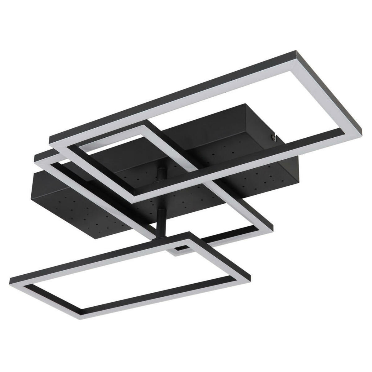 Bild 1 von Globo Led-Deckenleuchte, Opal, Schwarz, Metall, Kunststoff, F, 40.5x9.7 cm, 3-fach schaltbar, Sternenhimmel, Lampen & Leuchten, Leuchtenserien