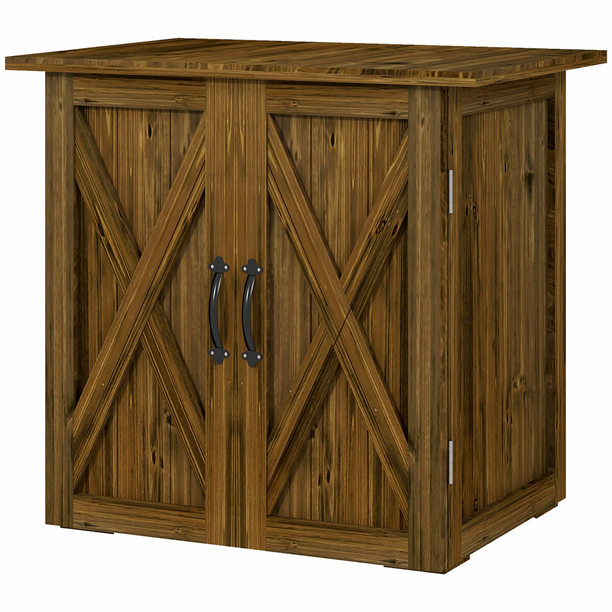 Outsunny Gartenschuppen, HolzGeräteschrank, Wetterfester