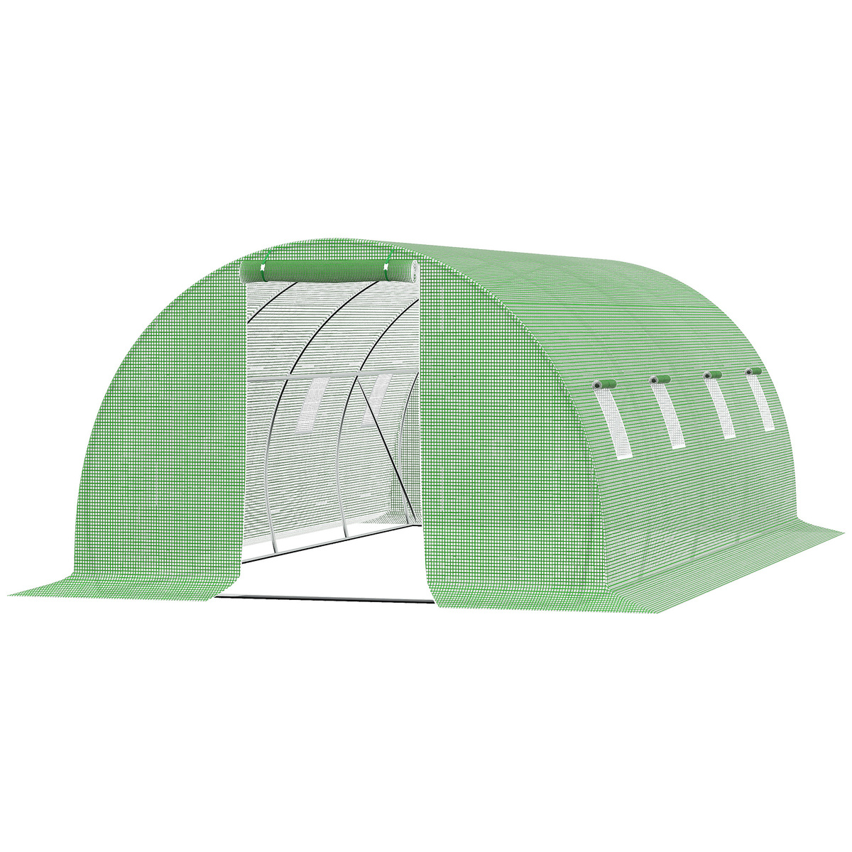 Outsunny Foliengewächshaus begehbares Polytunnel 6 x 3 m Gewächshaus