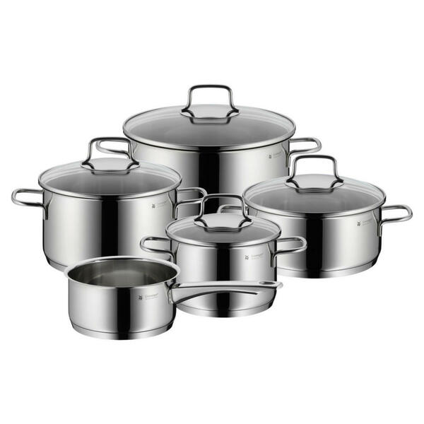 Bild 1 von WMF Kochtopfset, Edelstahl, Metall, 5-teilig, 20 cm,16 cm, TransTherm®-Allherdboden, Kochen, Töpfe, Topfsets