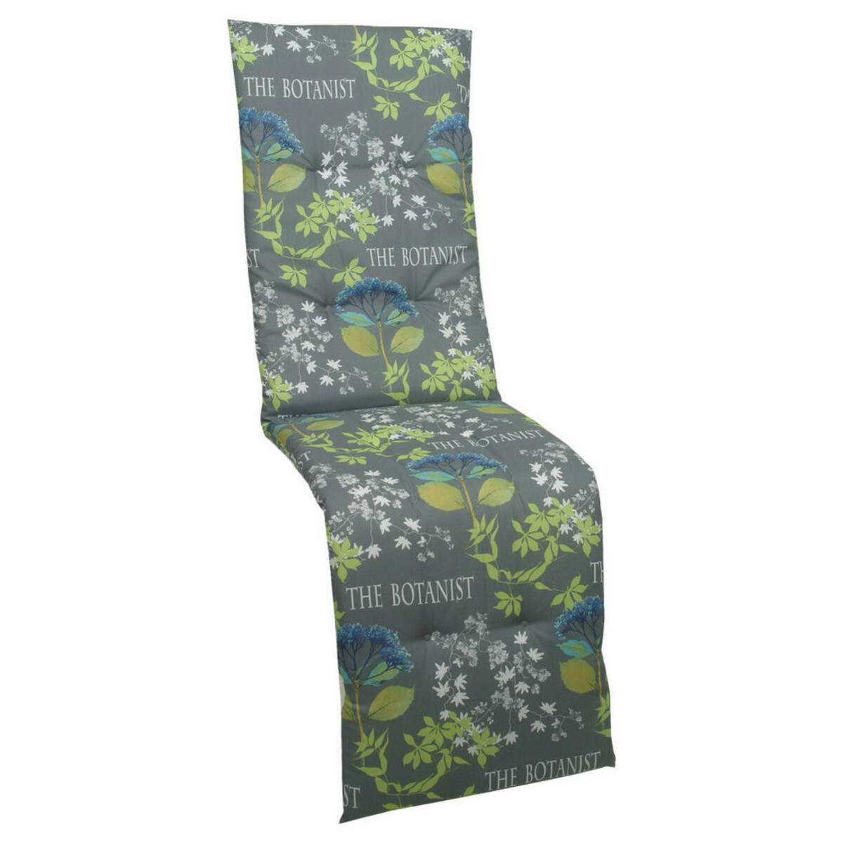 Bild 1 von Relaxsesselauflage, Blau, Grau, Grün, Textil, Floral, Füllung: Schaumstoff, Vlies, 45x5x168 cm, Outdoor-Kissen, Sesselauflagen