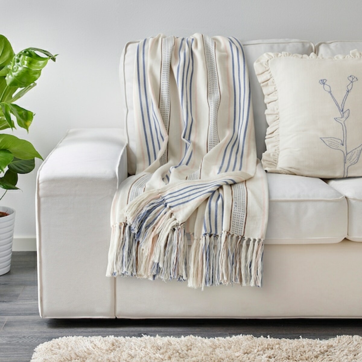 Bild 2 von ÅKERNEJLIKA  Plaid, bunt, neutral Troddel 110x170 cm