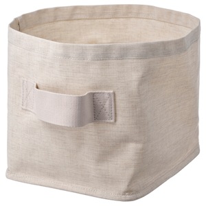 PURRPINGLA  Korb, textil/beige 25x20x20 cm