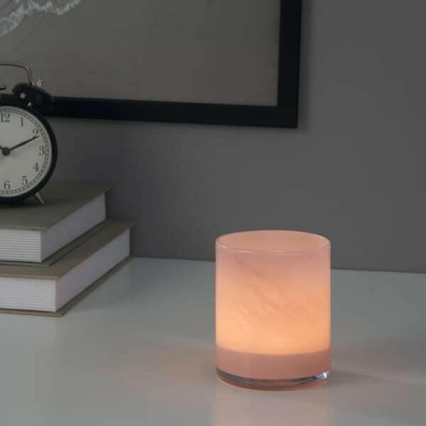 Bild 2 von VINDSTILLA  Teelichthalter, rosa 11 cm