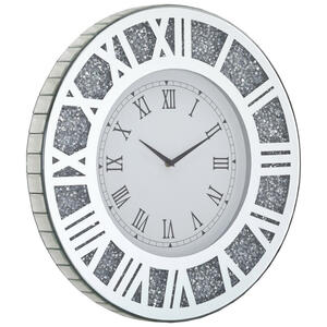 Xora Wanduhr, Silber, Kunststoff, Glas, 50x50x4.4 cm, RoHS, CE, Dekoration, Uhren, Wanduhren