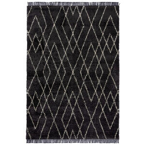 Berberteppich Domino, Dunkelgrau, Textil, Boho, rechteckig, 160 cm, Reach, AZO-frei, für Fußbodenheizung geeignet, pflegeleicht, Teppiche & Böden, Teppiche, Orientteppiche
