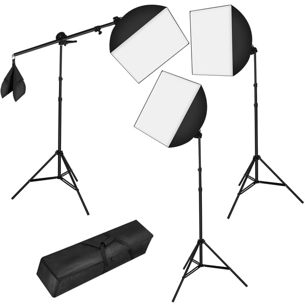 Bild 1 von 3 Studioleuchten im Set mit Softbox, Stativ und Tasche - schwarz