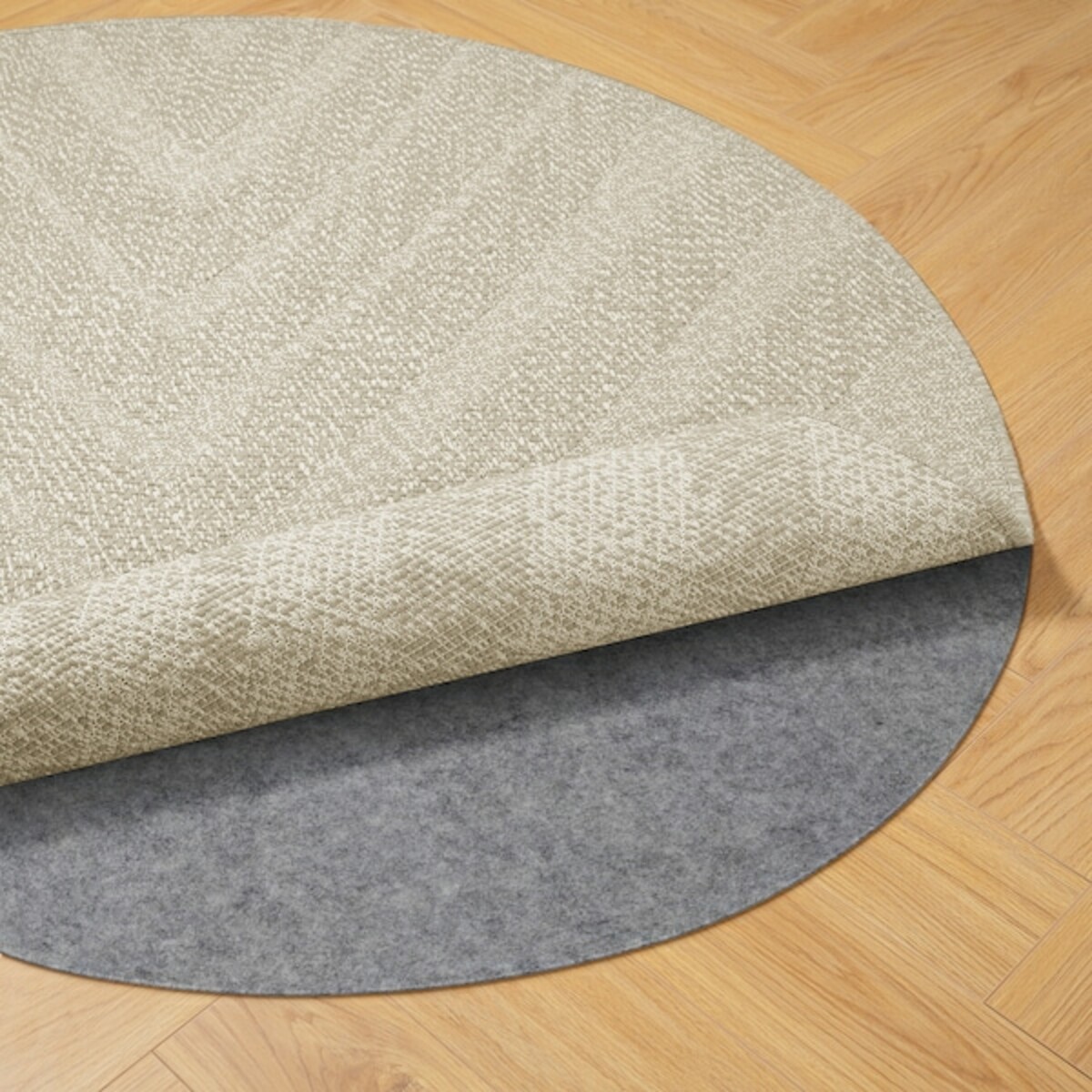 Bild 4 von FULLMAKT  Teppich flach gewebt, drinnen/drau, beige/meliert 130 cm