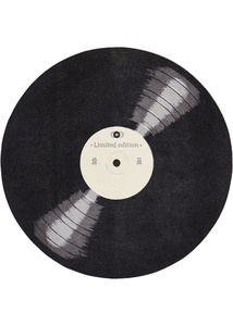 Fußmatte in Schallplattenform, 2 (65/65 cm), Schwarz