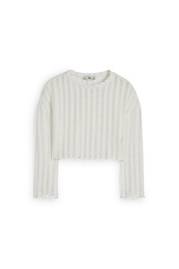 C&A Pullover, Weiß, Größe: 128