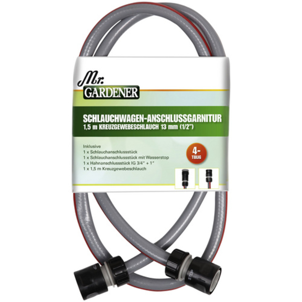 Bild 1 von Mr. GARDENER Anschlussgarnitur, grau, max. Schlauchlänge: 1,5 m