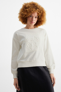 C&A Sweatshirt, Weiß, Größe: XS