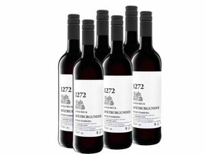 6 x 0,75-l-Flasche Weinpaket Schaubeck 1272 Spätburgunder Württemberg QbA trocken, Rotwein, 
         4.5-l