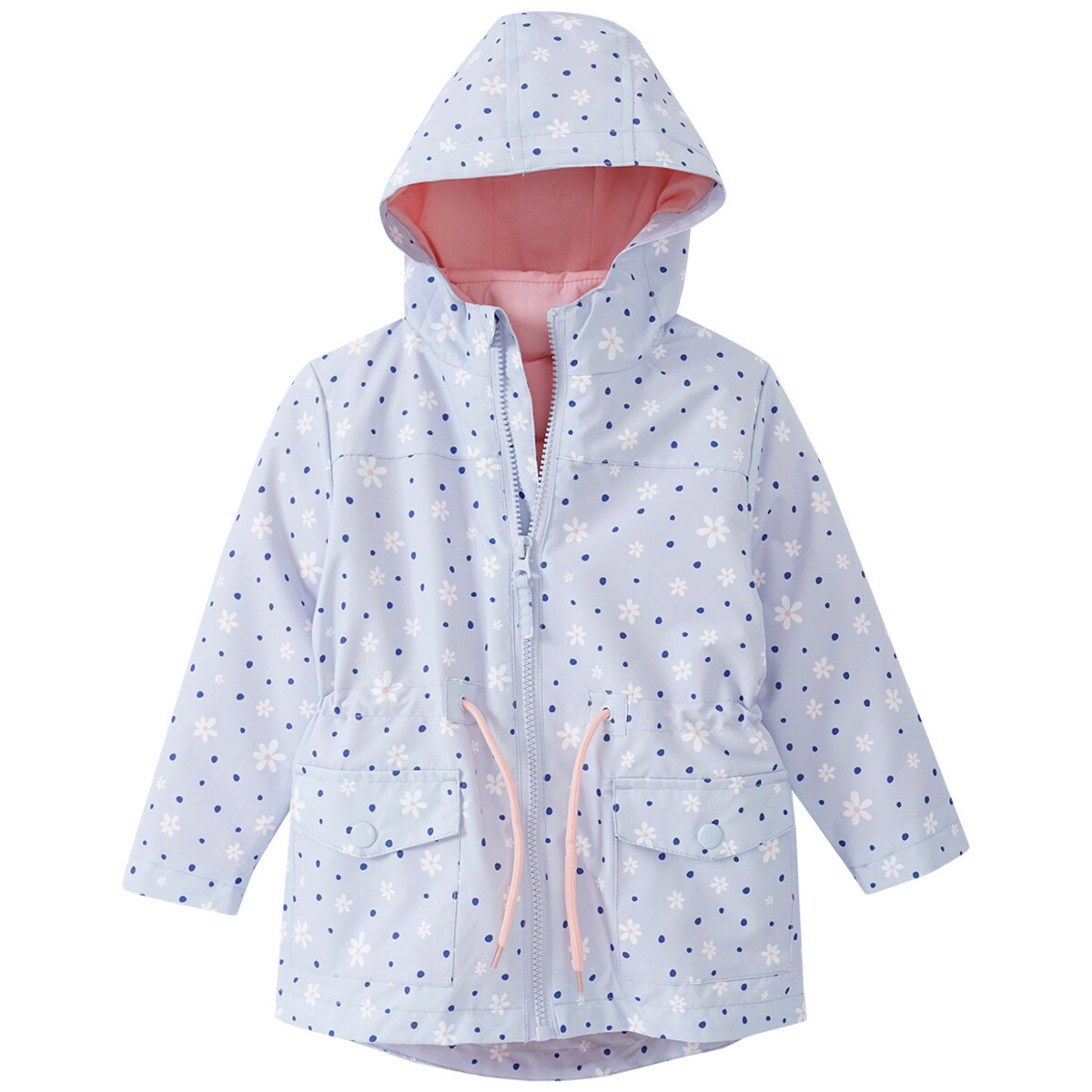 Bild 1 von 3 in 1 Mädchen Multifunktionsjacke mit Kapuze HELLBLAU / ROSA
