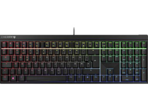 CHERRY MX 2.0S RGB, Gaming Tastatur, Mechanisch, Cherry Silent Red, kabelgebunden, Schwarz
