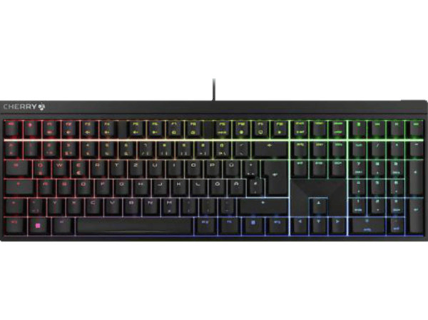 Bild 1 von CHERRY MX 2.0S RGB, Gaming Tastatur, Mechanisch, Cherry Silent Red, kabelgebunden, Schwarz