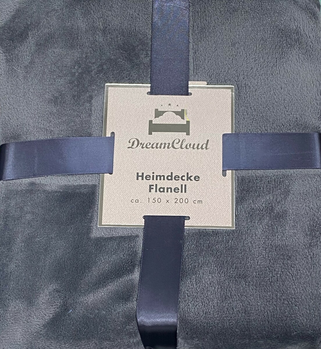 Bild 1 von Heimdecke Flanell dunkelgrau 150x200cm