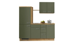 Küchenzeile mit Elektrogeräten  Breda ¦ grün ¦ Maße (cm): B: 185 Küche > Küchenblöcke - Sconto