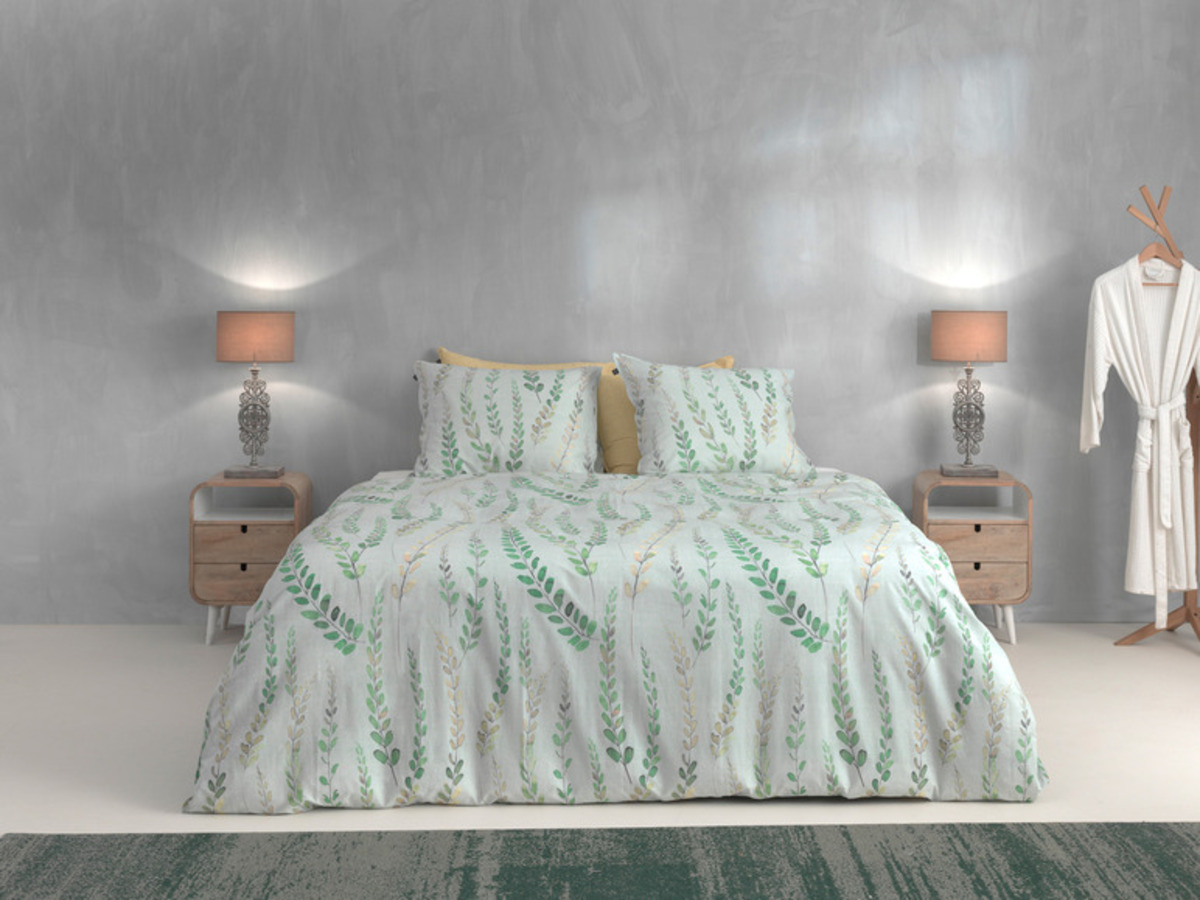 Bild 3 von Face-2-Face Flanell Bettwäsche, grün