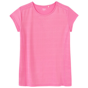 Mädchen Sport-T-Shirt mit Ziernähten PINK