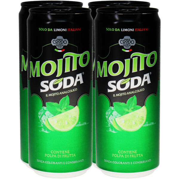 Bild 1 von Fonti di Crodo Lemonsoda Mojito (alkoholfrei), 4er Pack (EINWEG) zzgl. Pfand