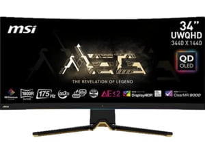 MSI MEG 342CDE QD OLED 34,18 Zoll UWQHD Gaming Monitor (0,1 ms Reaktionszeit, 175 Hz)