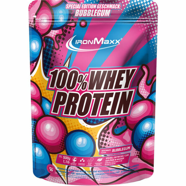 Bild 1 von IronMaxx 100% Whey Protein Bubblegum