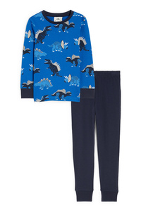 C&A Dino-Pyjama-2 teilig, Blau, Größe: 92