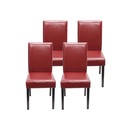 Bild 1 von 4er-Set Esszimmerstuhl Stuhl Küchenstuhl Littau ~ Kunstleder, weiß helle Beine