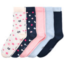 Bild 1 von 5 Paar Mädchen Socken im Muster-Mix DUNKELBLAU / HELLBLAU / ROSA