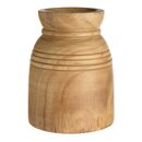 Bild 1 von Holzvase RILLEN 15,5x15,5x20cm, natur