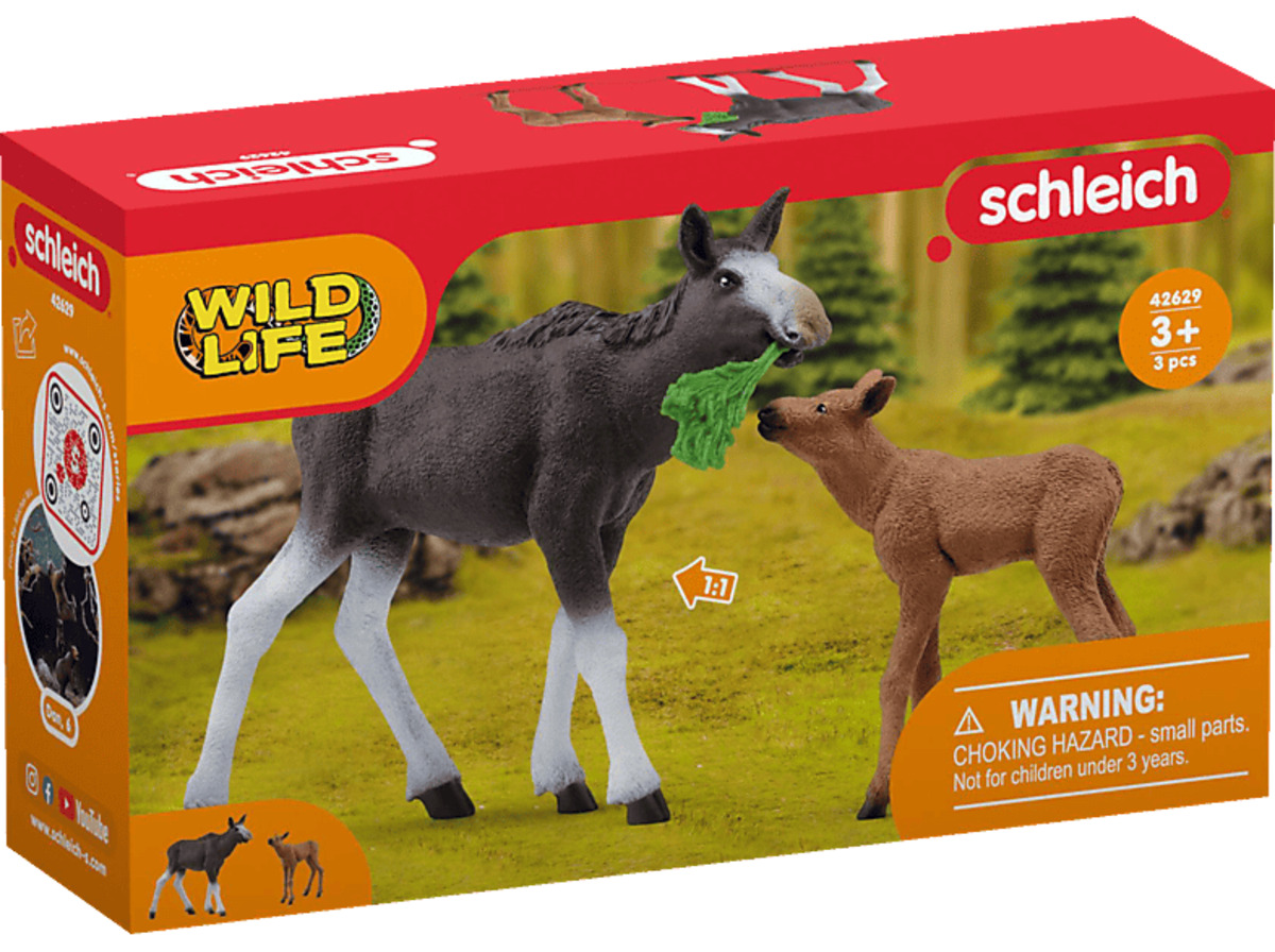 Bild 1 von SCHLEICH 42629 ELCHKUH MIT KALB Spielfigur Mehrfarbig